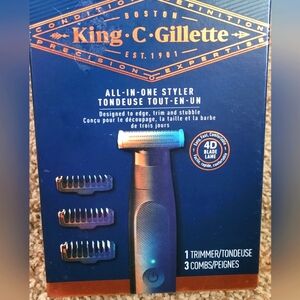 King C Gillette Men's All-In-One Styler Cordless Electric Stubble Trimmer